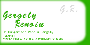 gergely renoiu business card